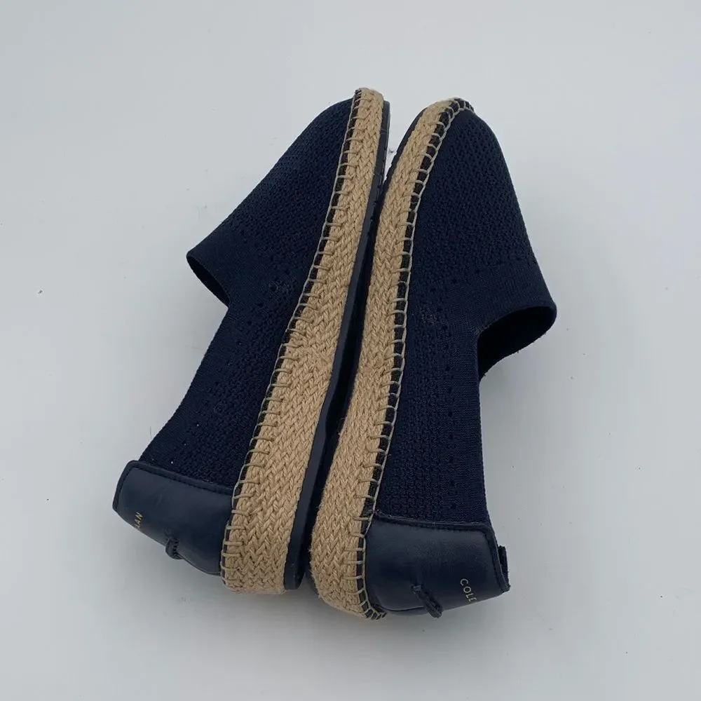 Cole Haan Navy Espadrille Slip-On Shoes size 8.5 nautical - Picture 9 of 11